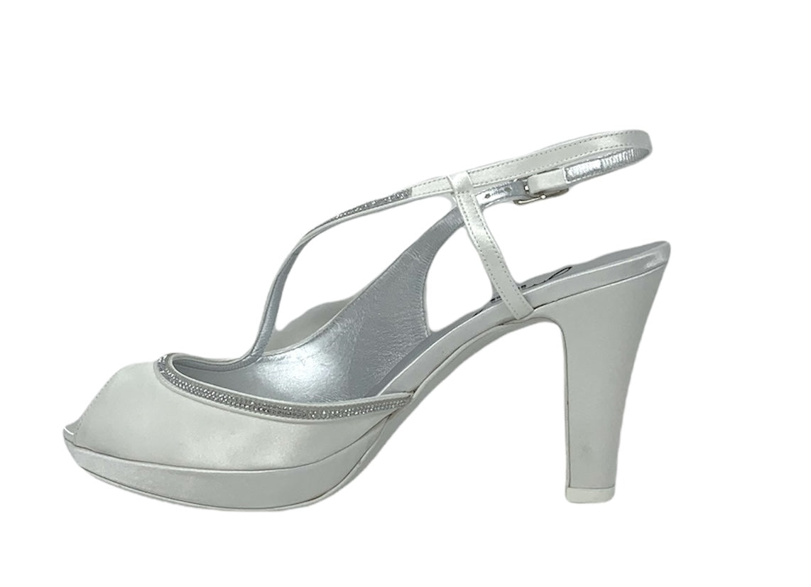 Sandalo col tacco JOEL A120 RASO MORELLI LUX AVOIO002 SPOSA