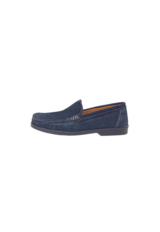 Mocassino Italia Leone 197 NABUK BLU uomo