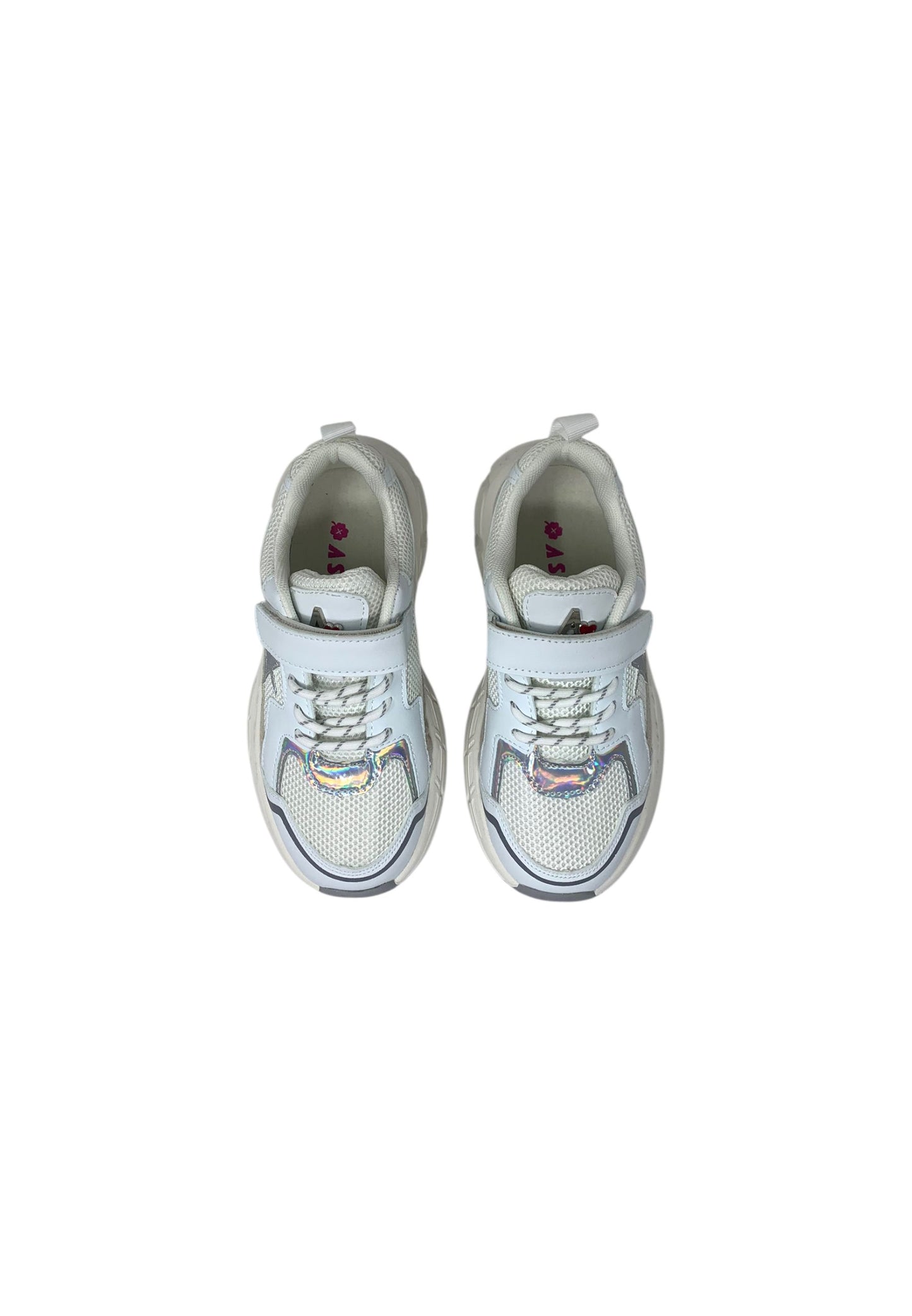 Sneaker ASSO AG-18030 WHT/SILV bambina