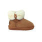 Stivaletto con pelliccia GRUNLAND JR CROMPO2048-14 CUOIO bambina