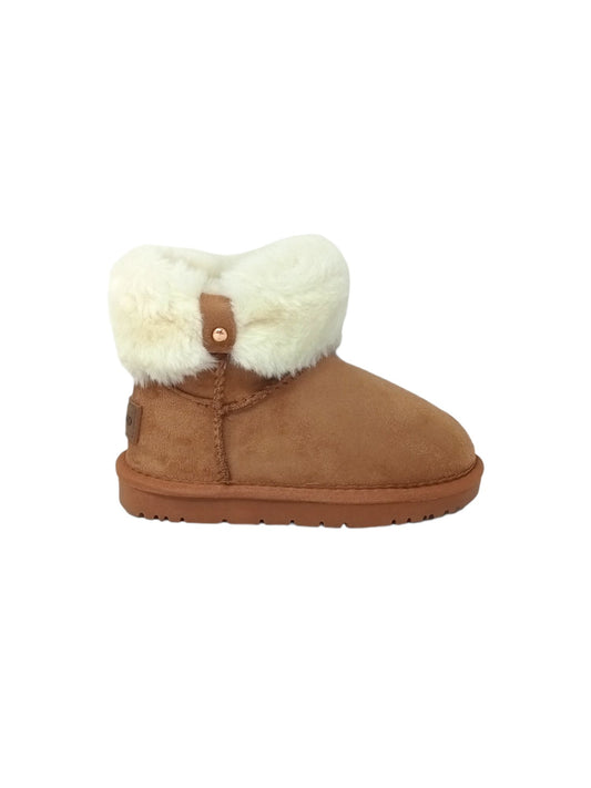 Stivaletto con pelliccia GRUNLAND JR CROMPO2048-14 CUOIO bambina