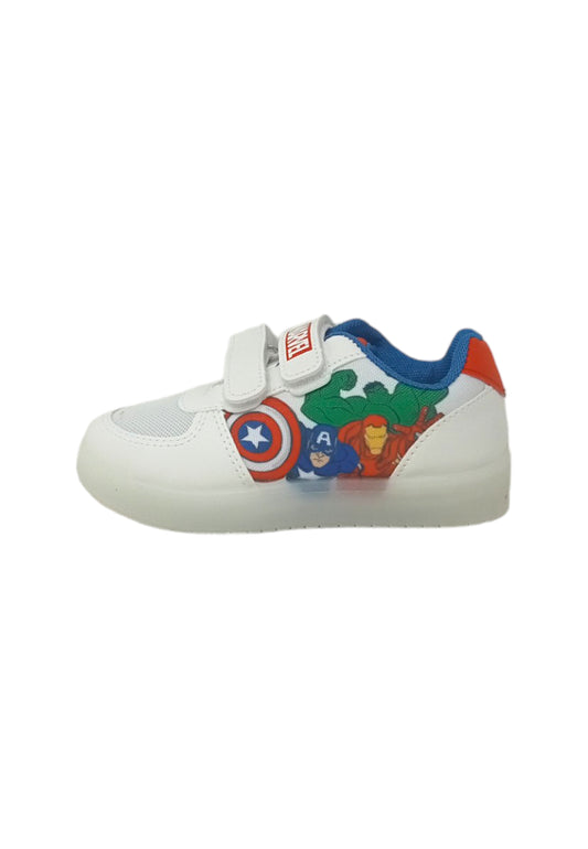 Sneaker con luci Silver Avengers R1010165T WHT Bambino