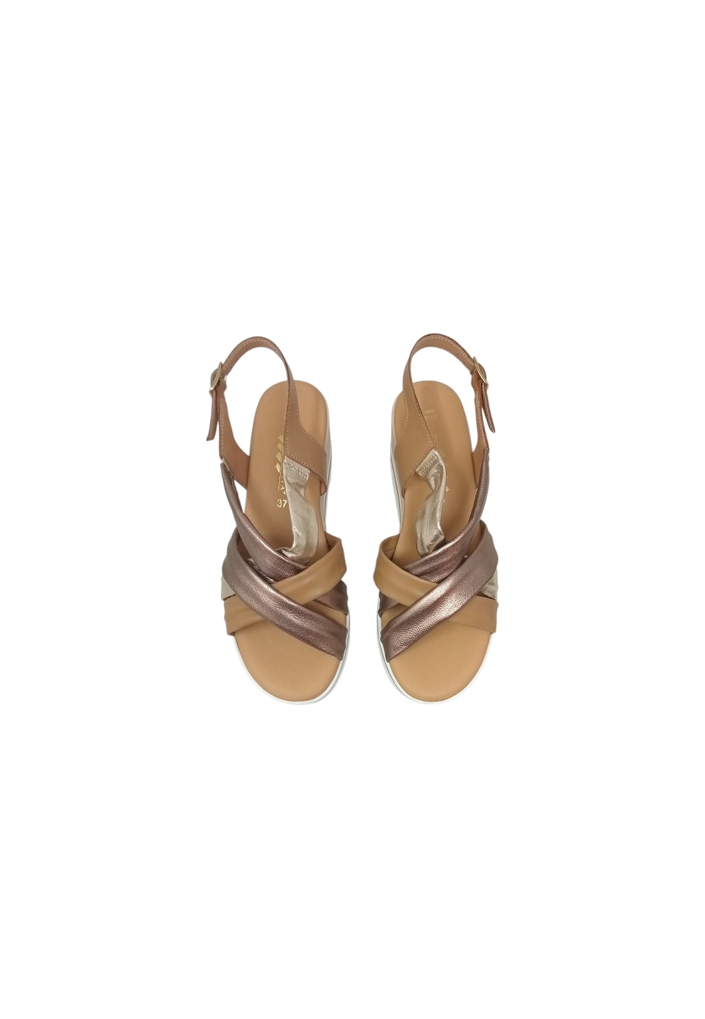Sandali Linea Comoda STILE DI VITA 267025-SDV NOCCIOLA/MIX DONNA