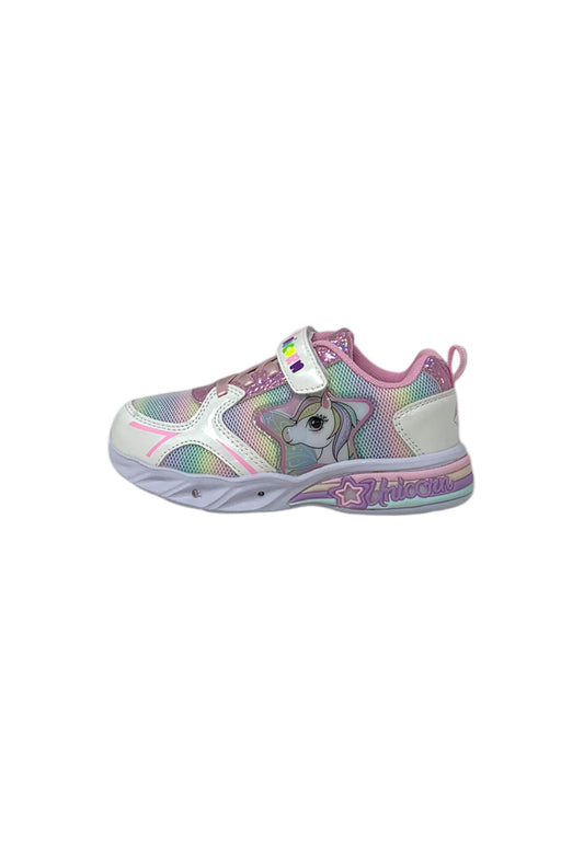 Sneaker con luci Silver Unicorn S8010126T WHITE Bambina