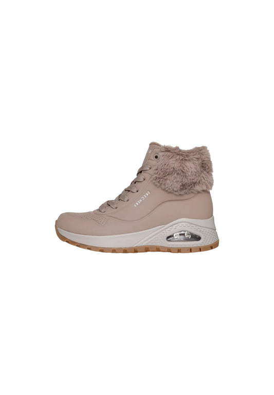 Stivaletto con pelliccia SKECHERS UNO RUGGED - Fall Air 167274/MOC Donna