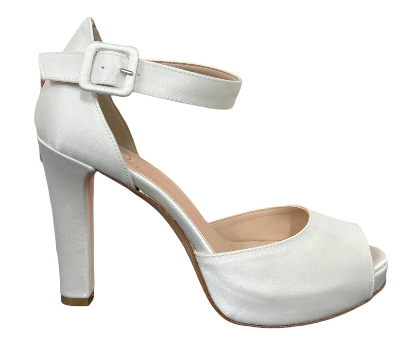 Sandalo col tacco Danira 19AA014 RASO PANNA Sposa donna