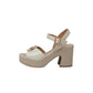 Sandali con tacco REPO 57281-E6 AVORIO donna
