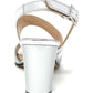 Sandalo col tacco SOFFICE SOGNO 21601 LAMINATO ARGENTO donna
