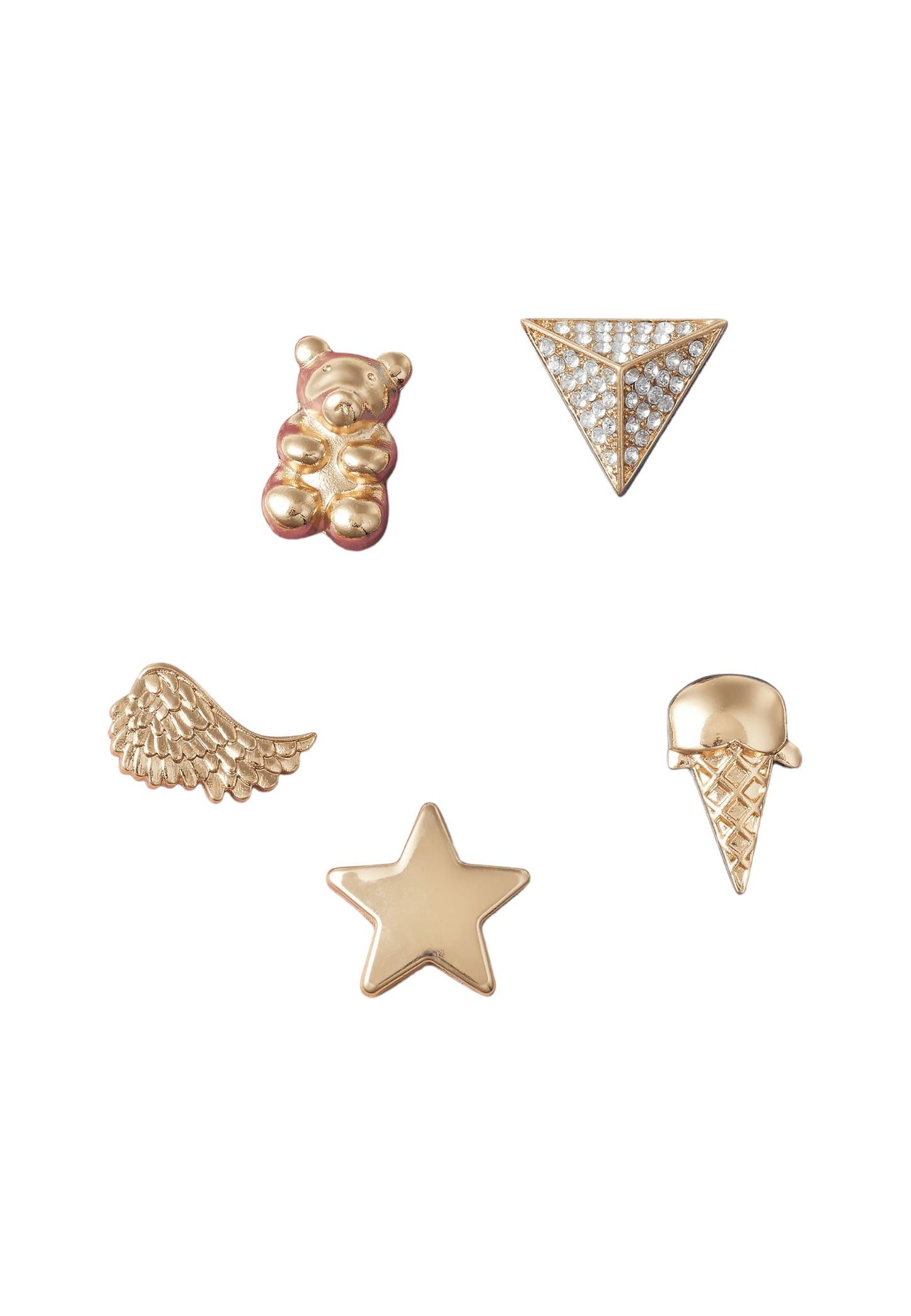 Jibbitz charms 10011118 Gold Icons 5 Pack