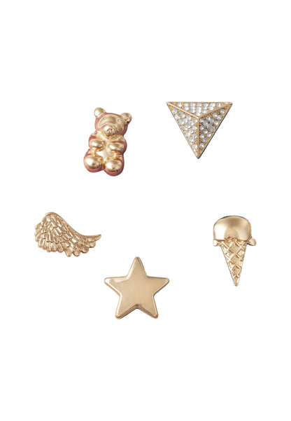 Jibbitz charms 10011118 Gold Icons 5 Pack