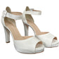 Sandalo col tacco Danira 19AA014 RASO PANNA Sposa donna