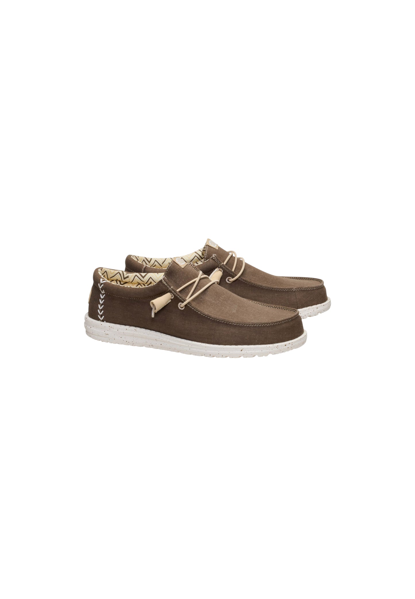 Mocassini HEYDUDE WALLY STRETCH CANVAS 40700-2LN TEAK BROWN Uomo