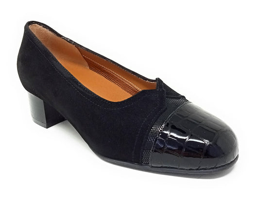 Scarpa comfort da passeggio SOFFICE SOGNO 21012 CAMOSCIO NERO donna