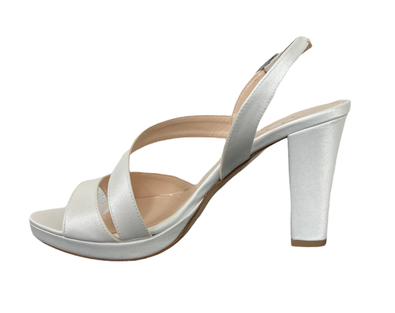 Sandalo col tacco Danira RACHELE RASO PANNA Sposa donna