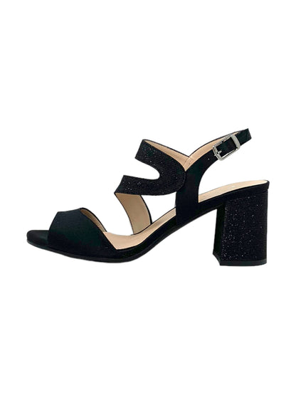 Sandalo col tacco JOEL A7517 SATIN NERO  donna