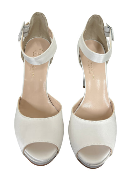Sandalo col tacco Danira 19AA014 RASO PANNA Sposa donna