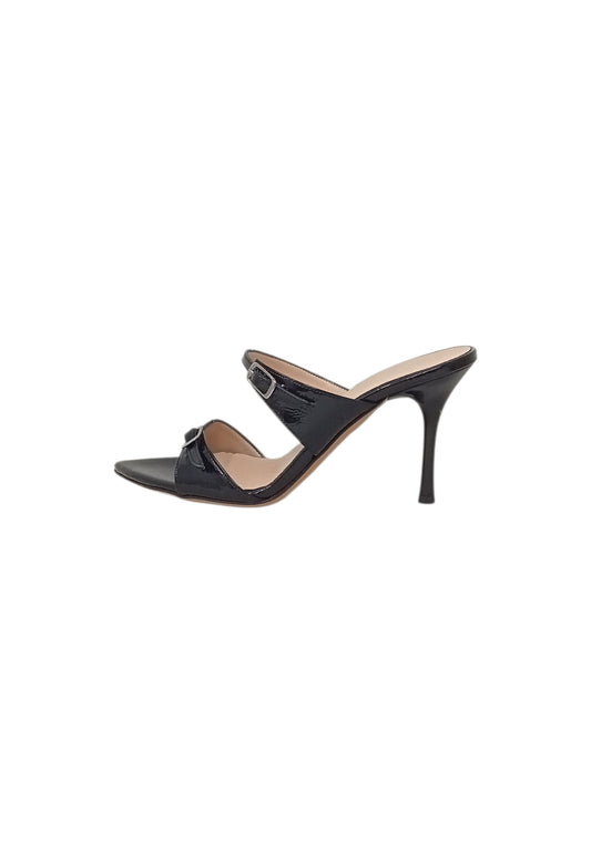Italia Leone Sandali con tacco F32 naplak nero Donna
