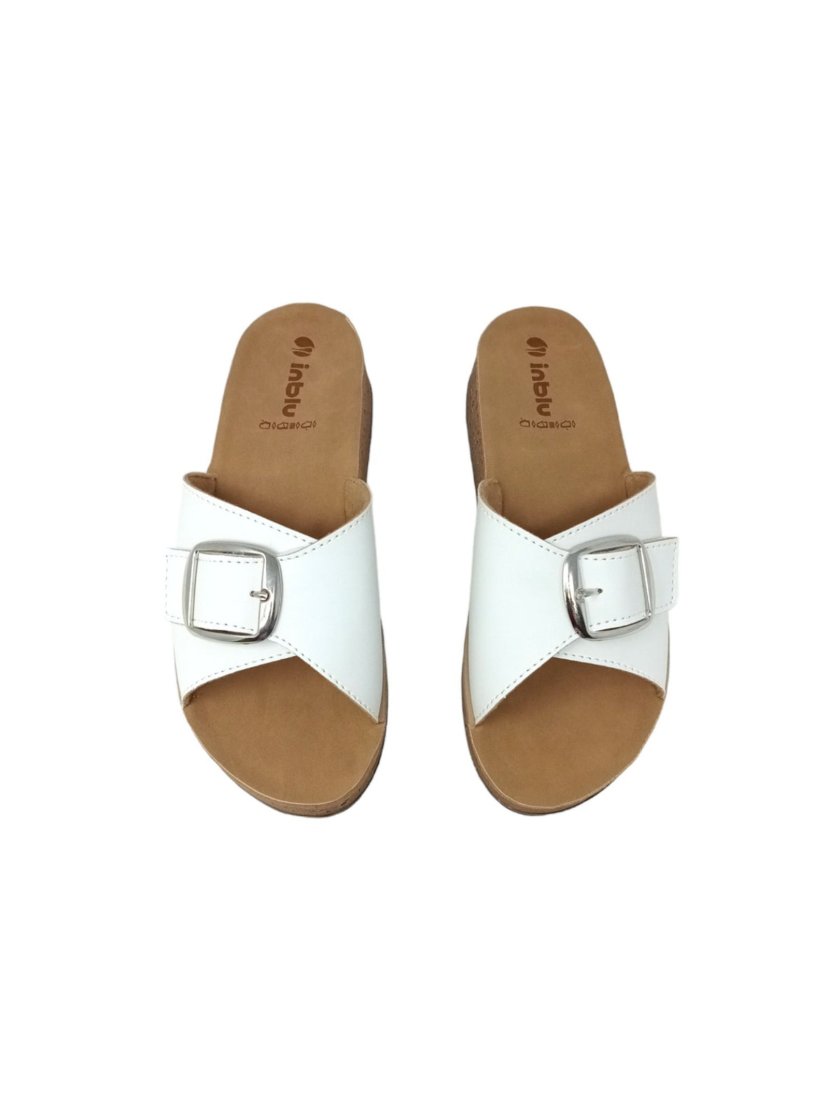 Ciabatta INBLU PK000036 BIANCO donna