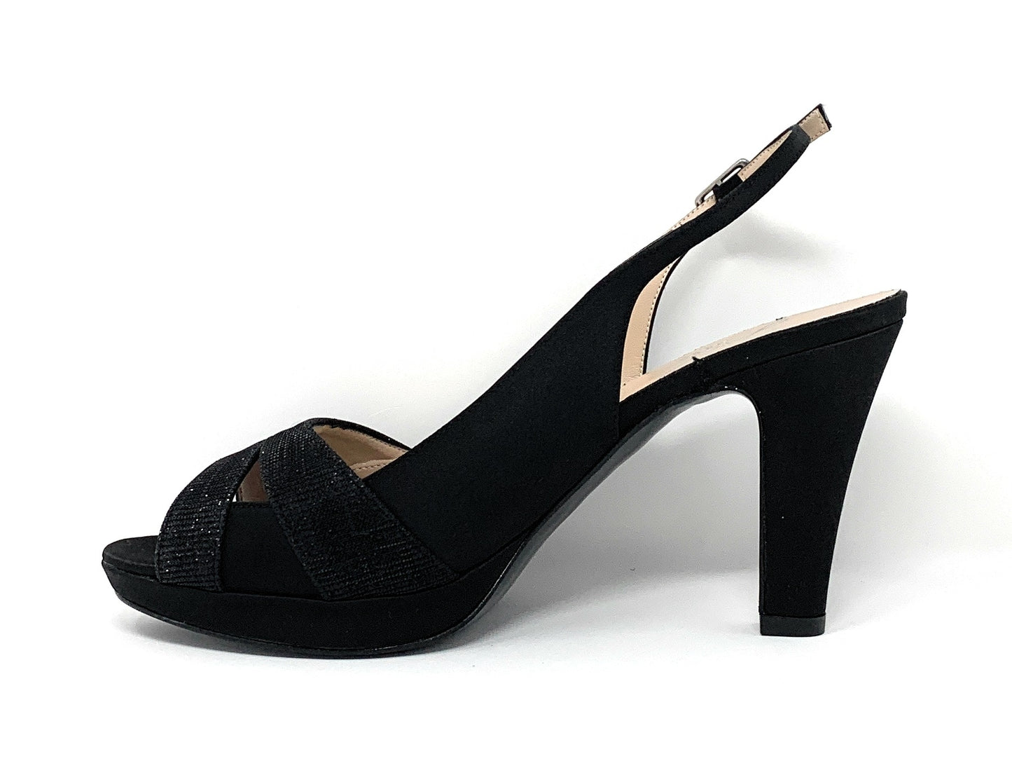 Sandalo col tacco JOEL 2094 SATIN NERO IC 999/999 NERO donna