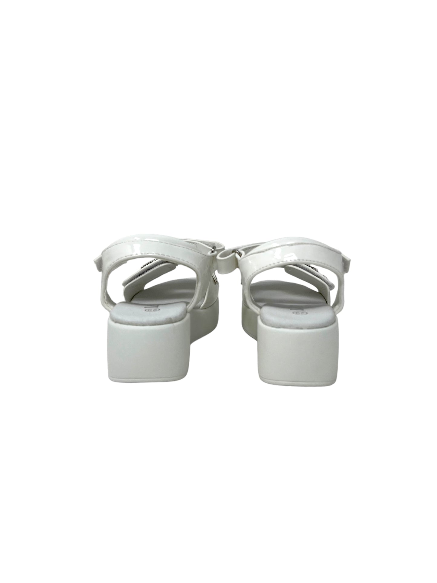 Sandalo da passeggio LelliKelly LKCA3512 BV bianco vernice bambina