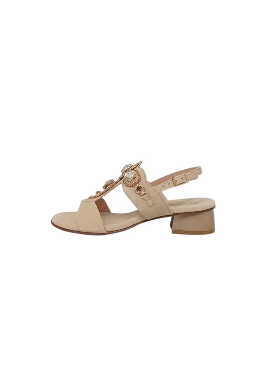 Sandalo con tacco VERNISSAGE E6POSIG6 CREMA donna