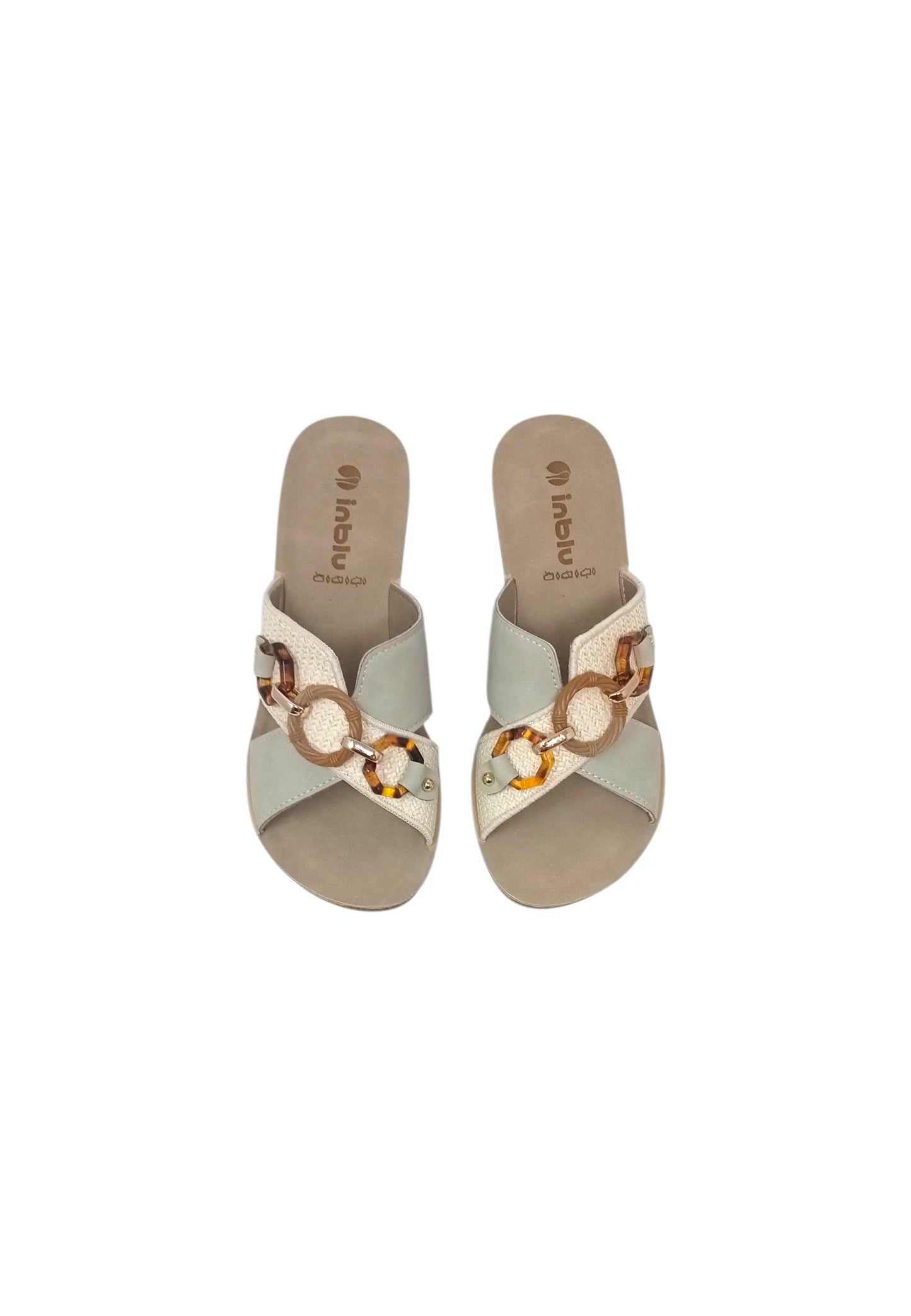 Sandali ciabatta INBLU EL000036 GHIACCIO donna