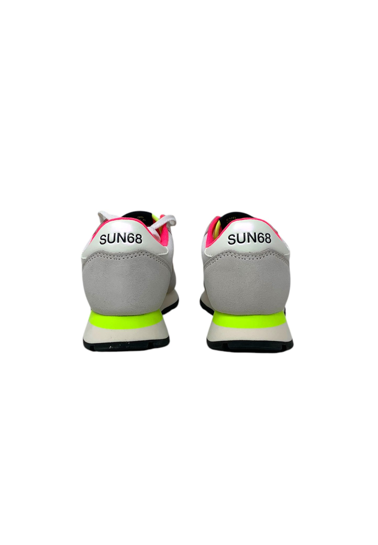 Sneakers SUN68 Ally solid nylon Z34201 0163 bianco/giallo fluo Donna
