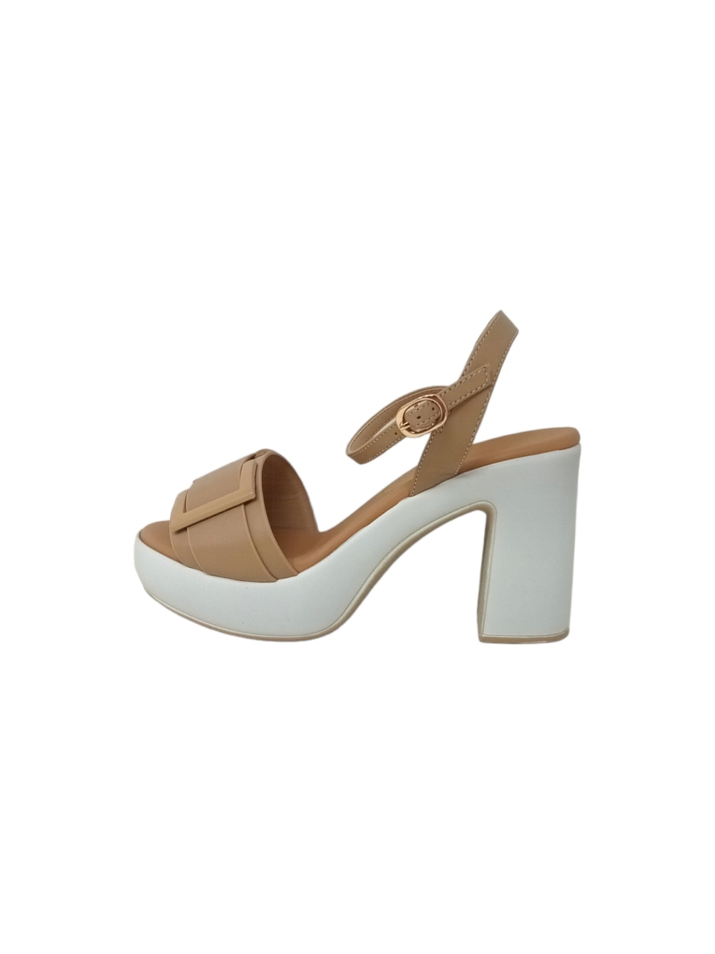 Sandalo con tacco FASCINO DONNA 73215-E3 BEIGE donna