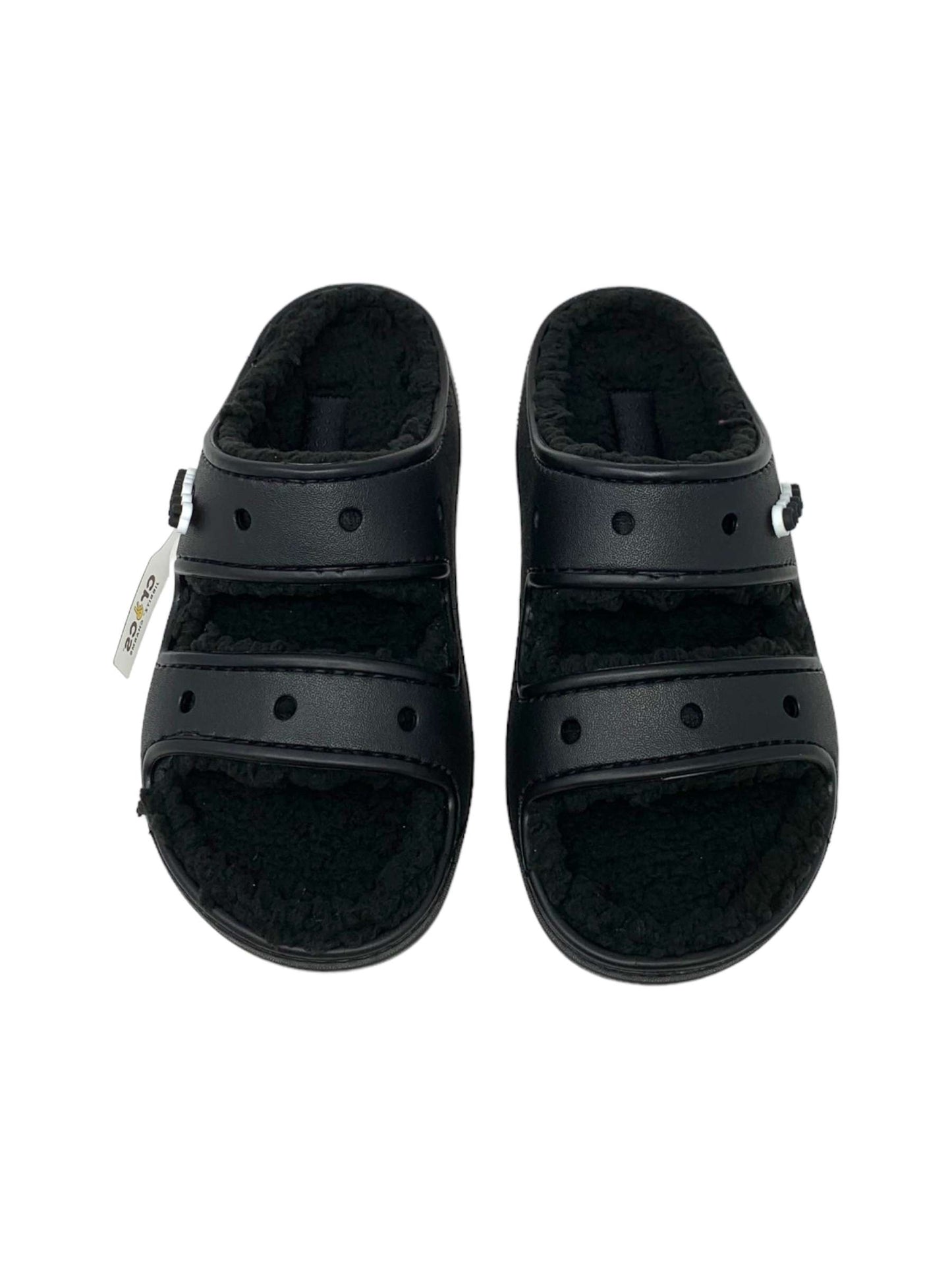 ciabatta in gomma con pelliccia 207446-060 NERO donna