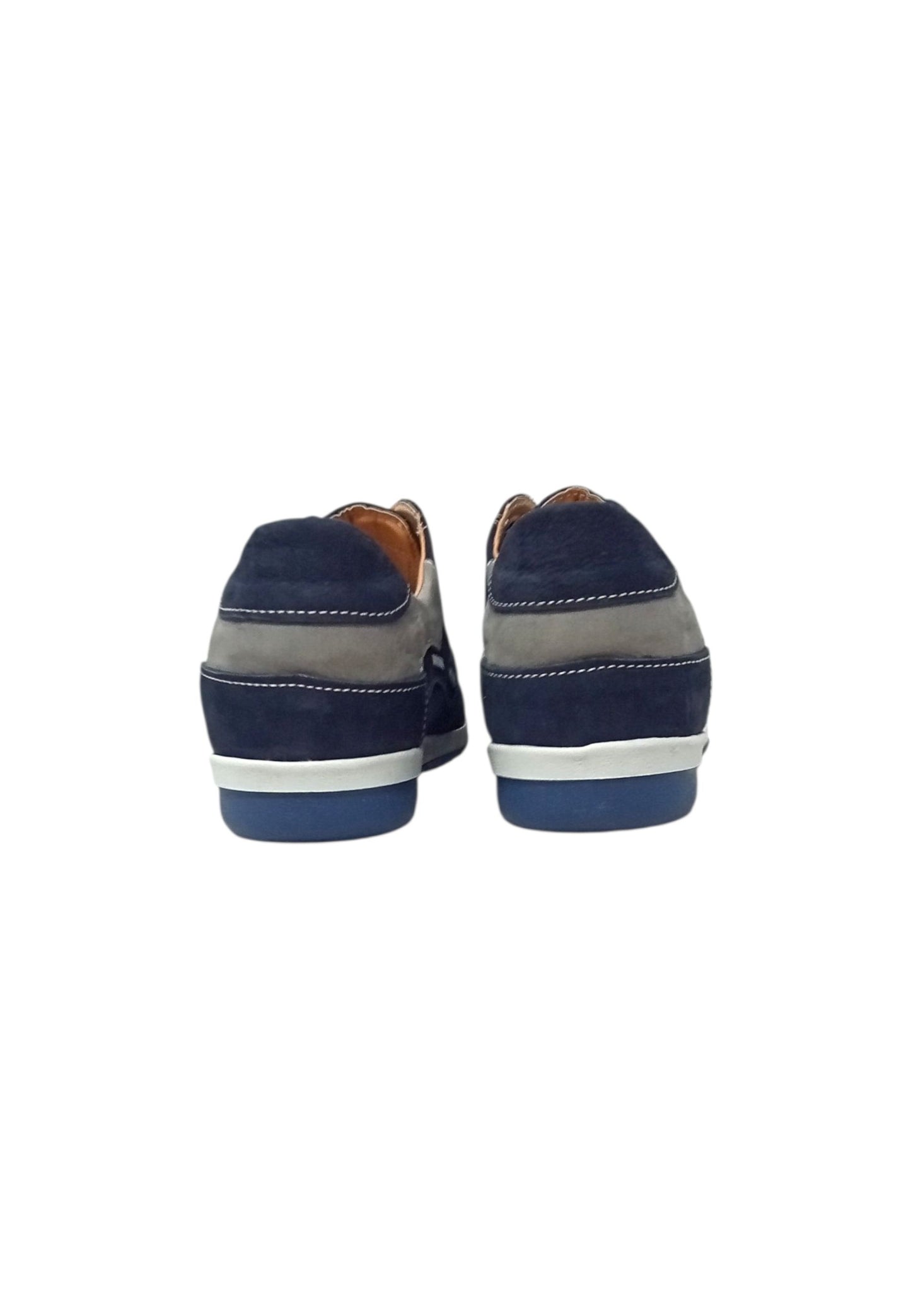 Mocassino allacciato Italia Leone 3410 NABUK BLU uomo