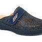 pantofola comfort 8418 bronzo velour blu donna