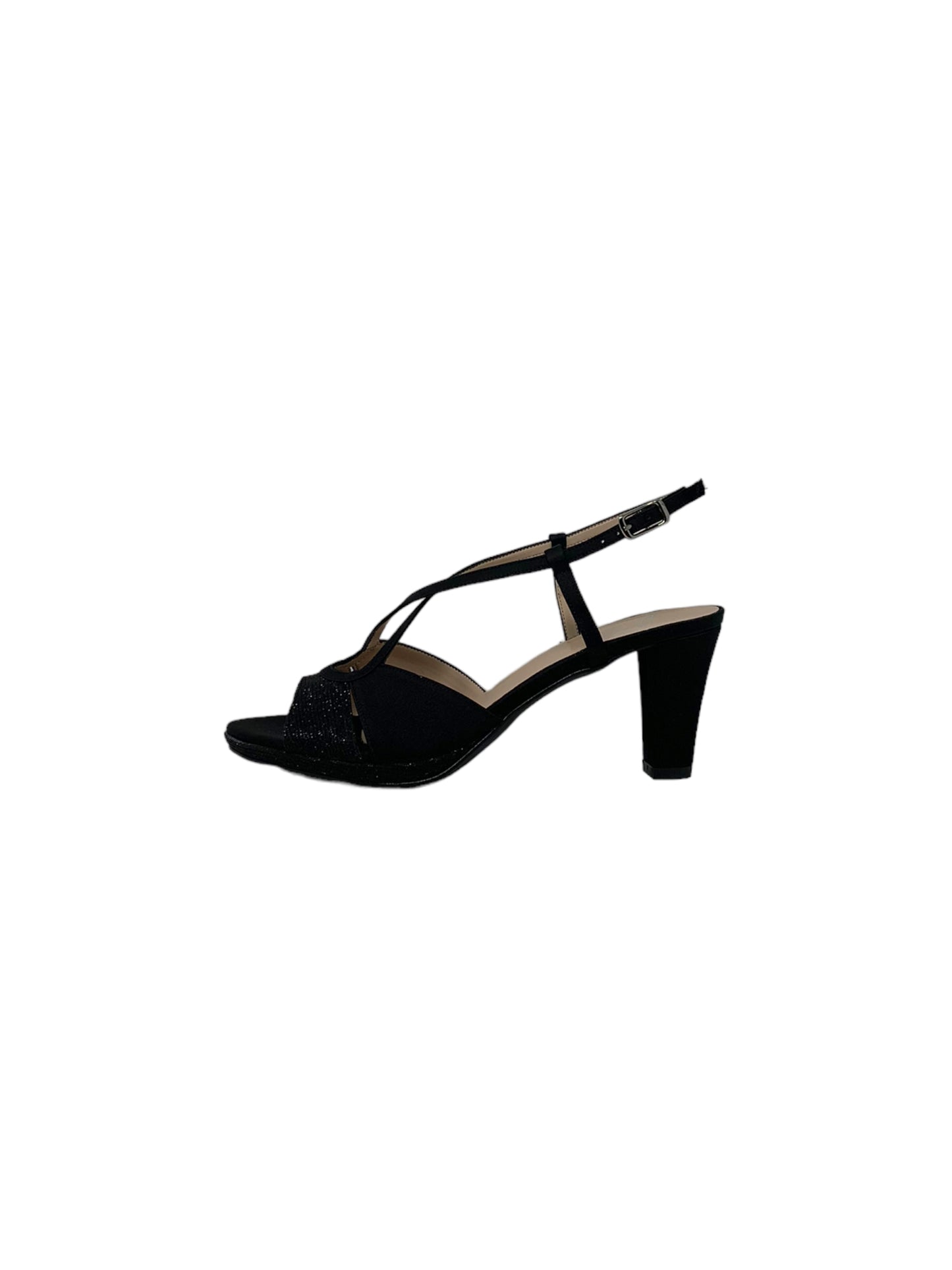 Sandalo col tacco JOEL A540 SATIN NERO donna