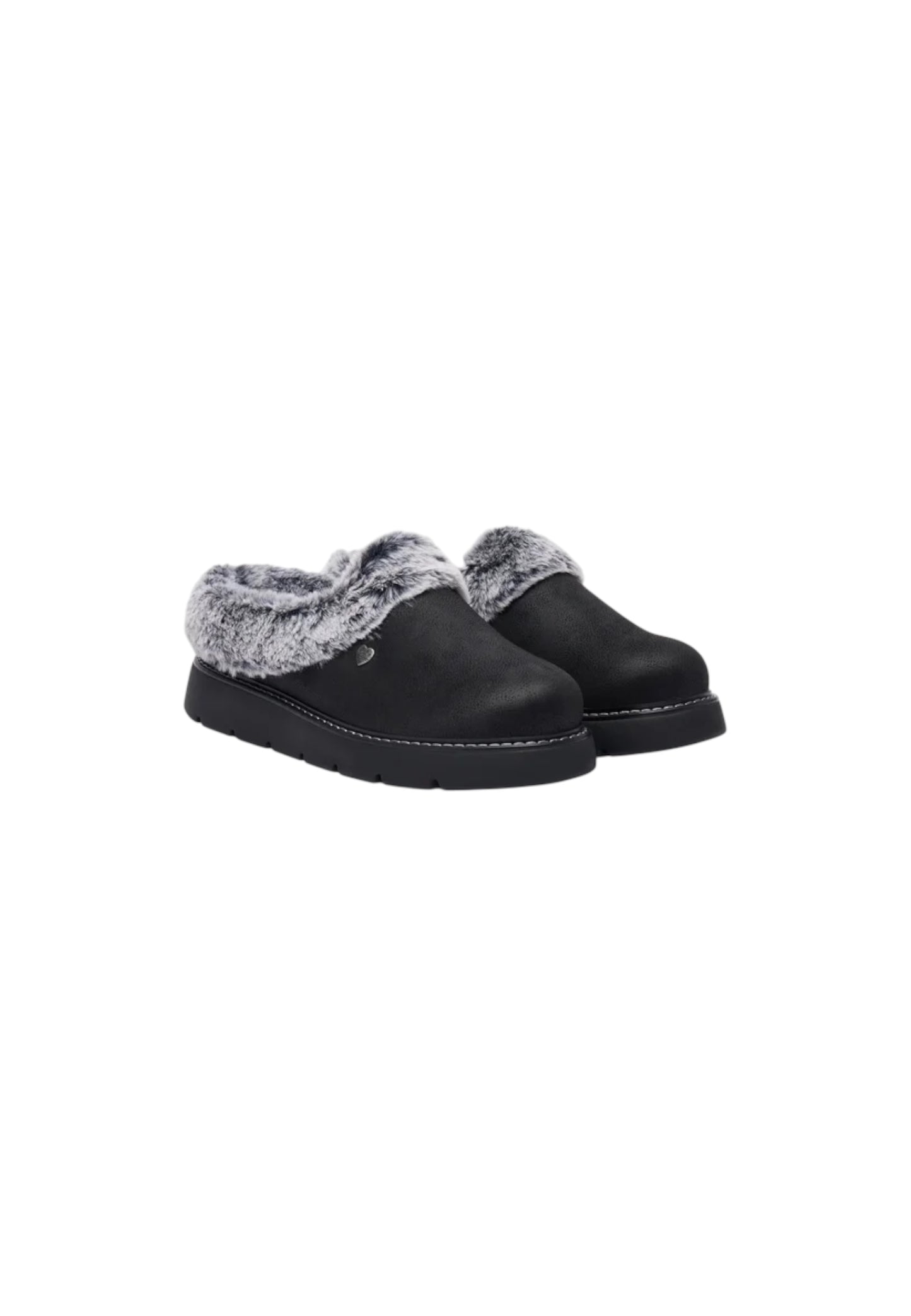 Pantofole con pelliccia SKECHERS - Keepsakes lite COZY BLEND 114762/BBK Donna