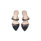Italia Leone Sandali con tacco F32 naplak nero Donna