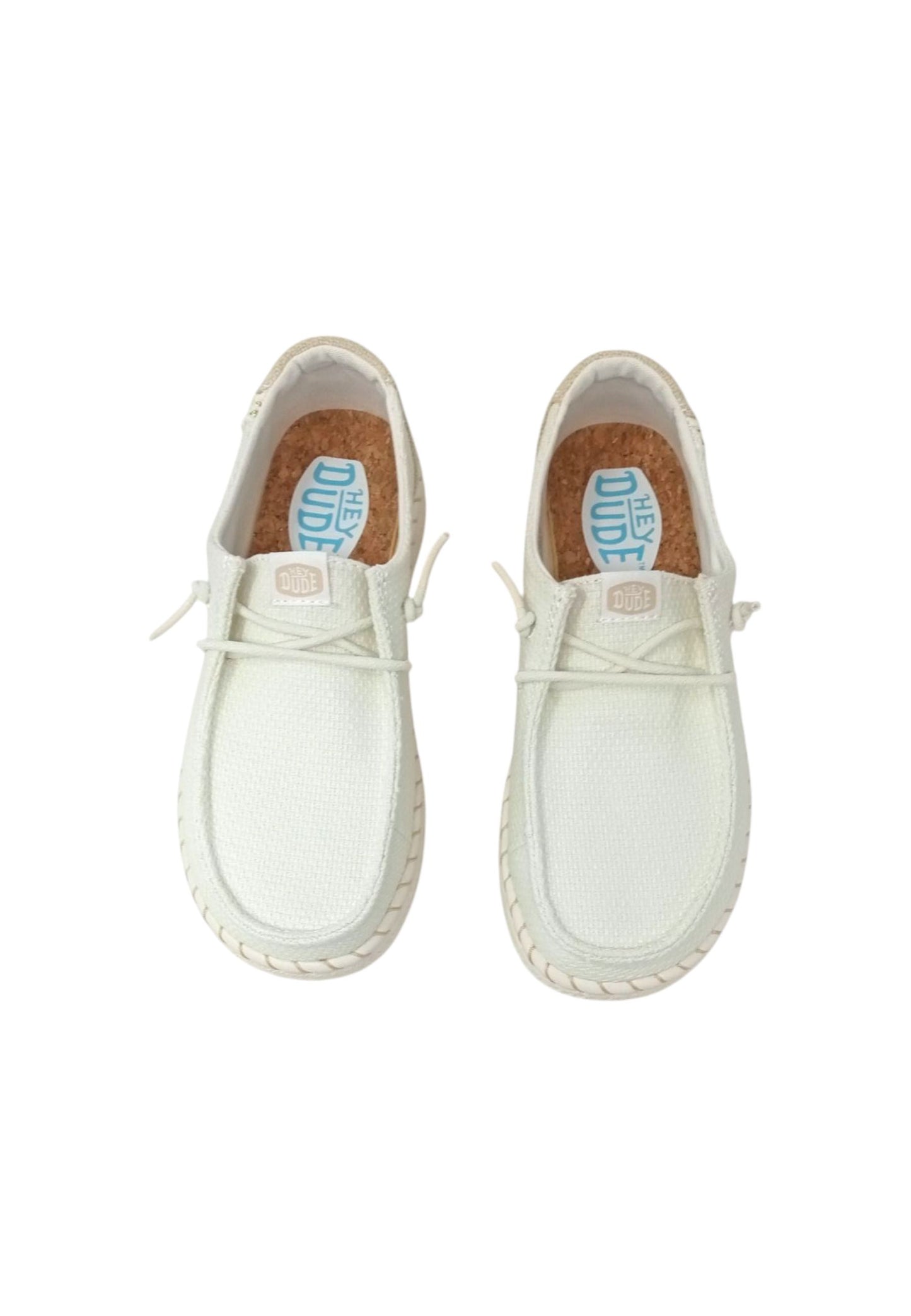 Mocassini HEYDUDE WENDY ESPADRILLE WOVEN 43681-100 WHT Donna