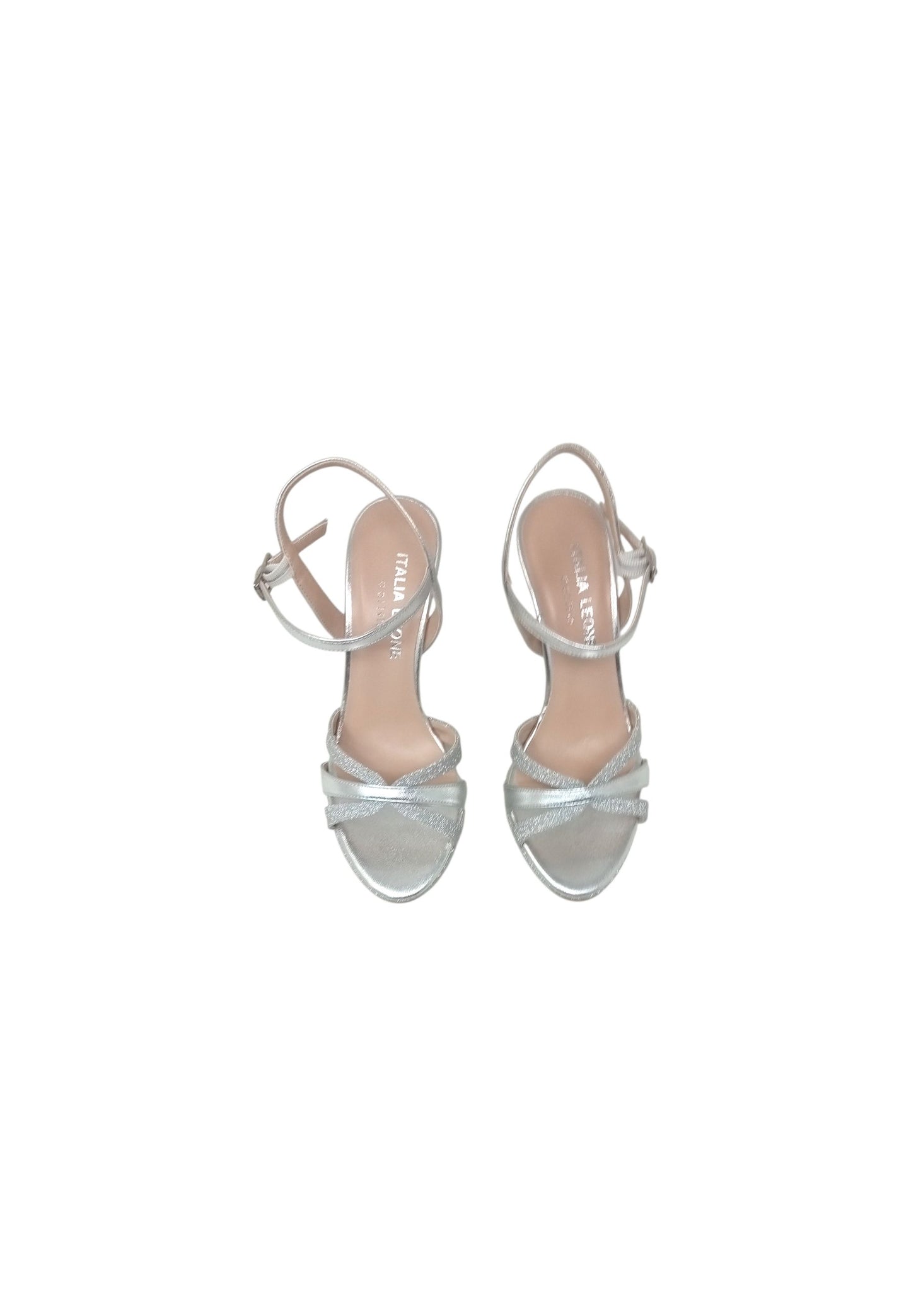 Italia Leone Sandali con tacco A8032 liz argento Donna