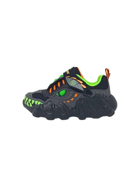 Sneakers luminose SKECHERS 400112L/BKLM Dinosauro Bambino
