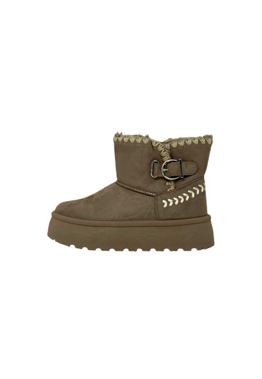 Stivaletto con pelliccia GALIA JRX24W-4C KHAKI donna