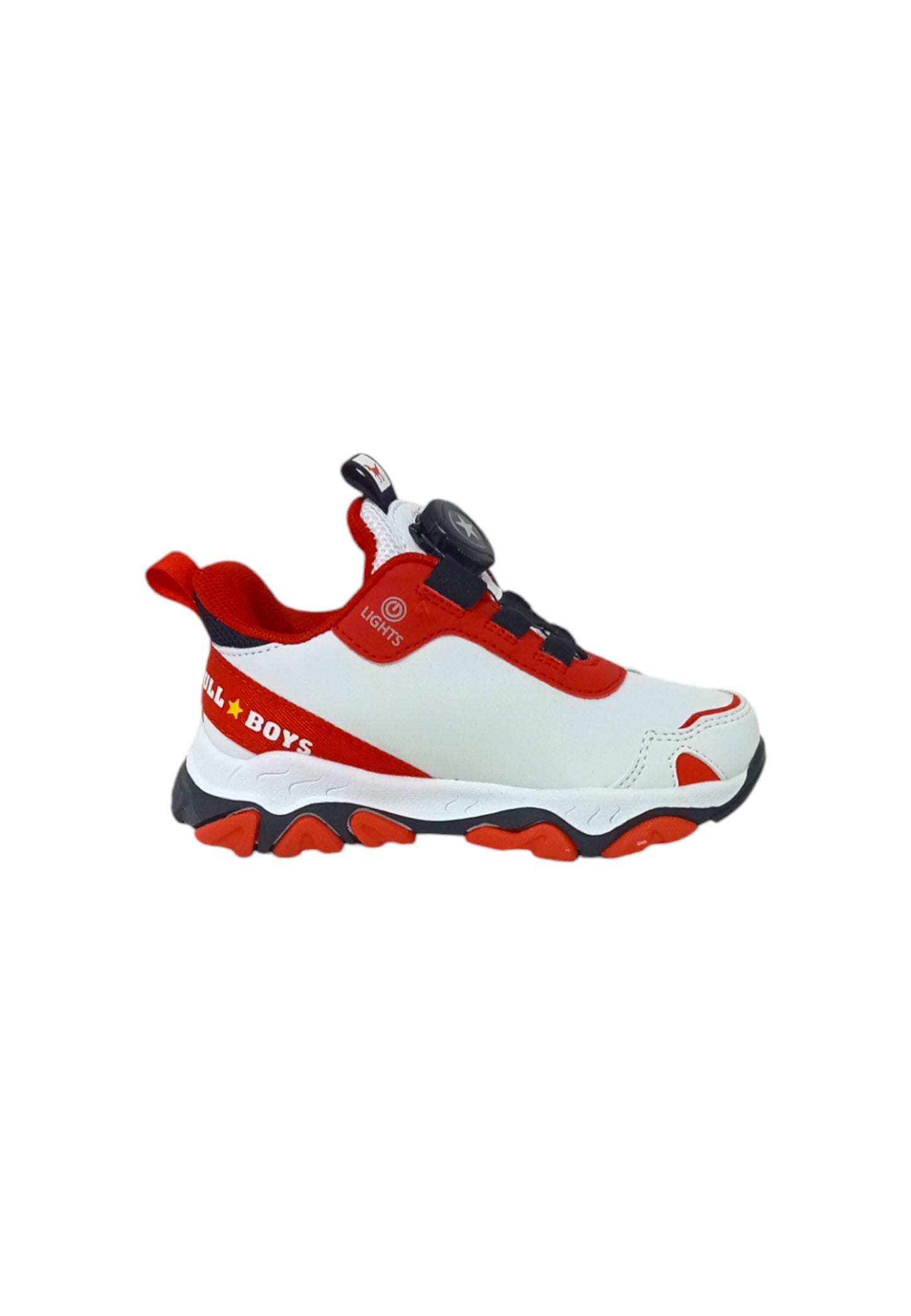 Sneakers luminose BULL BOYS T-REX DNAL4556 BIANCO/ROSSO Bambino