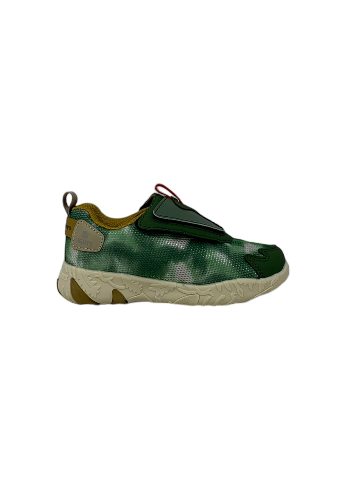 Sneakers luminose BULL BOYS Triceratopo DNAL4552 verde giungla Bambino