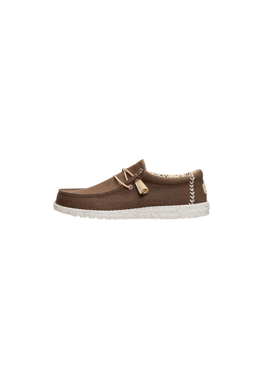 Mocassini HEYDUDE WALLY STRETCH CANVAS 40700-2LN TEAK BROWN Uomo