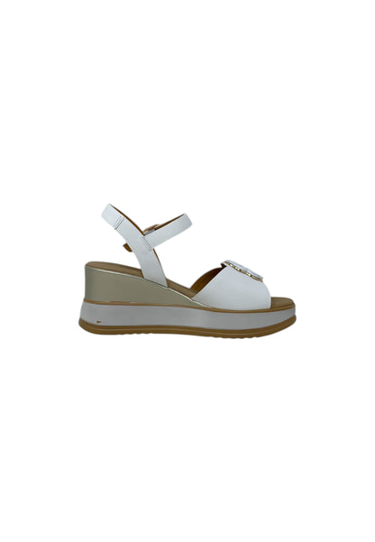 Sandali con zeppa REPO 21242-E5 BIANCO donna