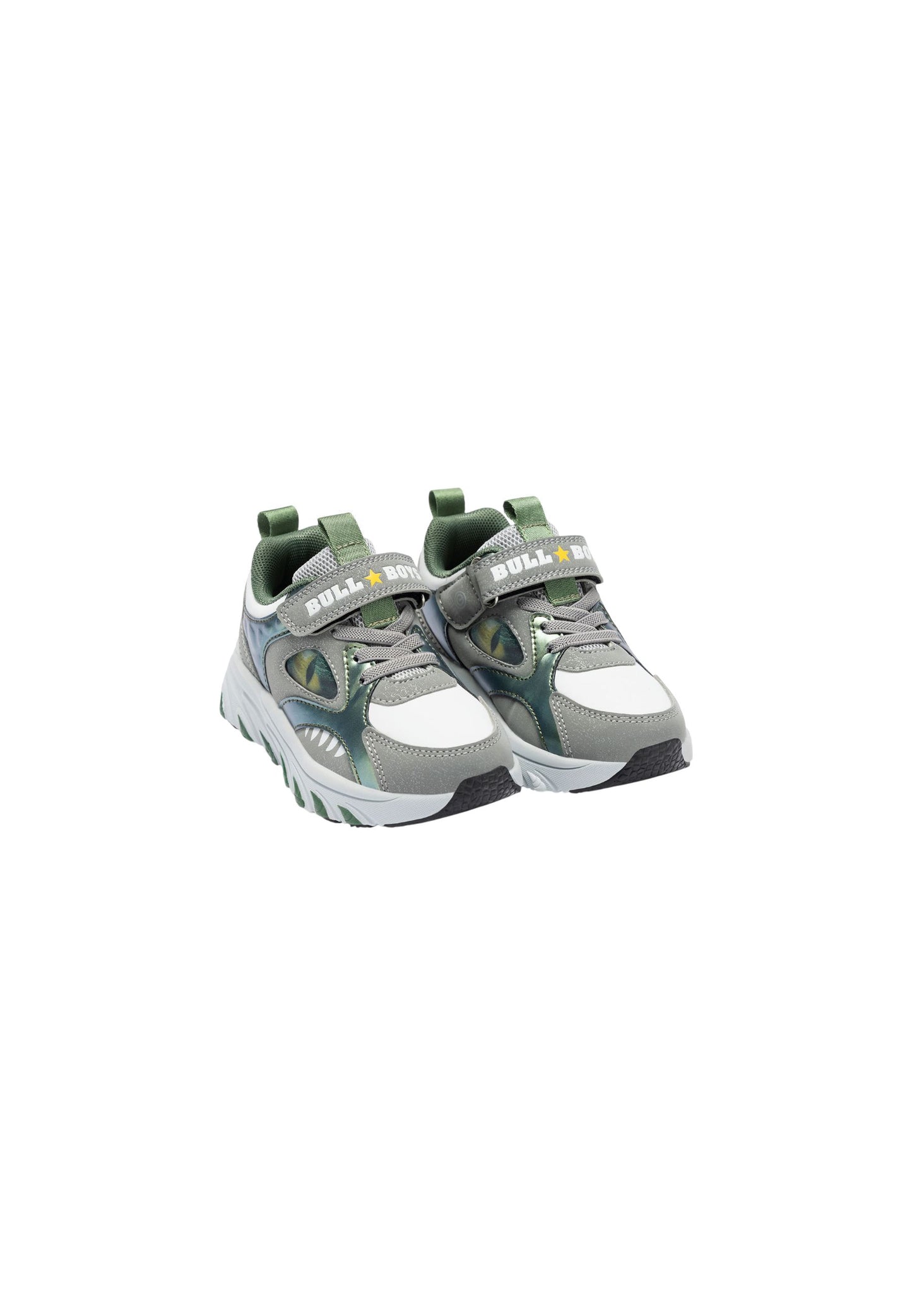 Sneakers luminose Bull Boys OCCHIOSAURO DNAL5288 GRIGIO/BIANCO Bambino