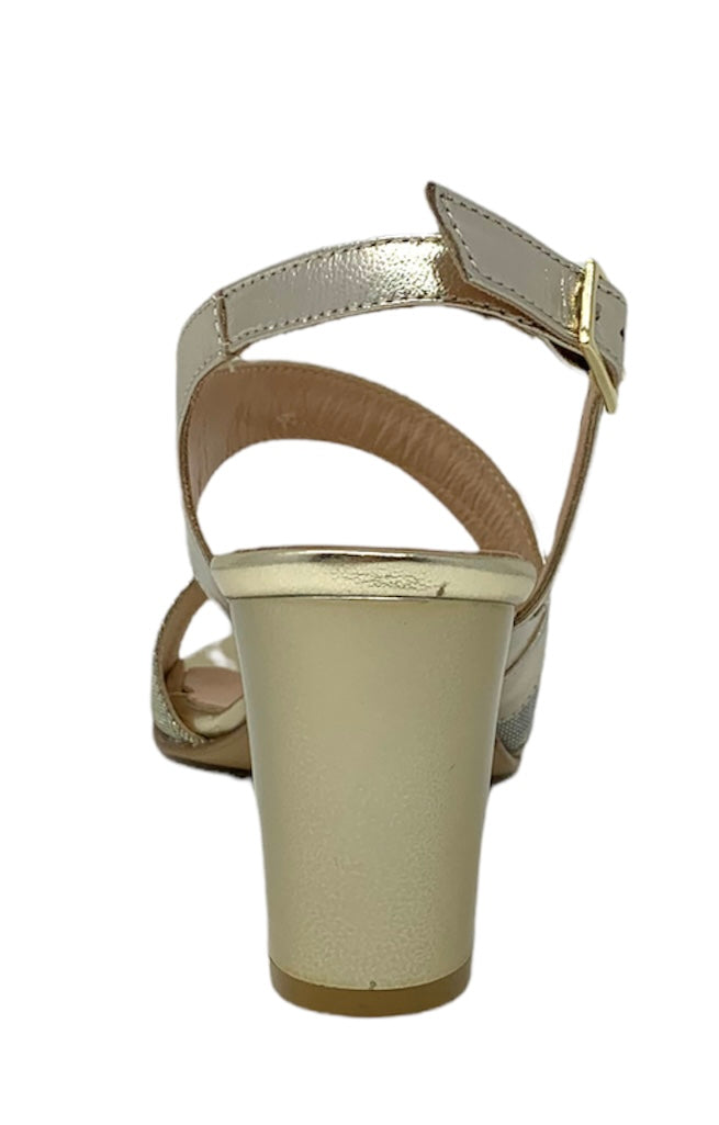 Sandalo col tacco SOFFICE SOGNO 21601 LAMINATO SABBIA donna