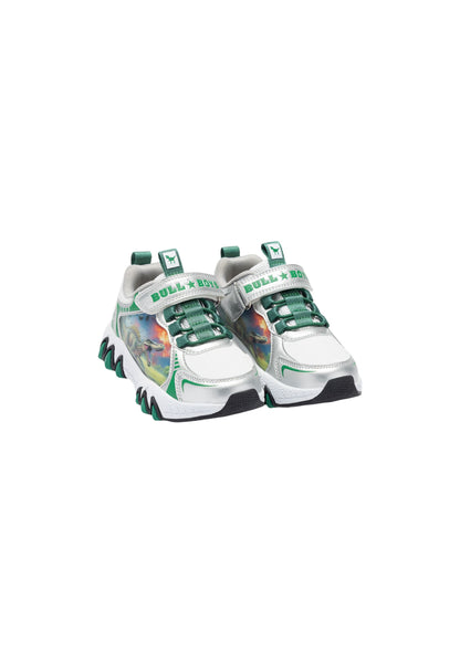 Sneakers luminose Bull Boys SPINOSAURO DNAA5286 ARGENTO/BIANCO Bambino