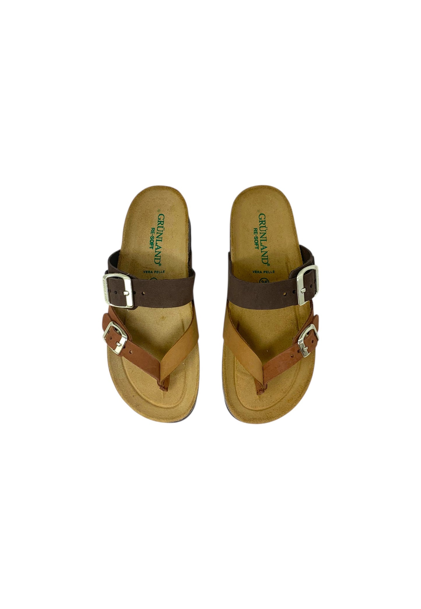 Ciabatta infradito GRUNLAND HOLA CC0078-M7 MARRONE-MULTI ragazza/donna