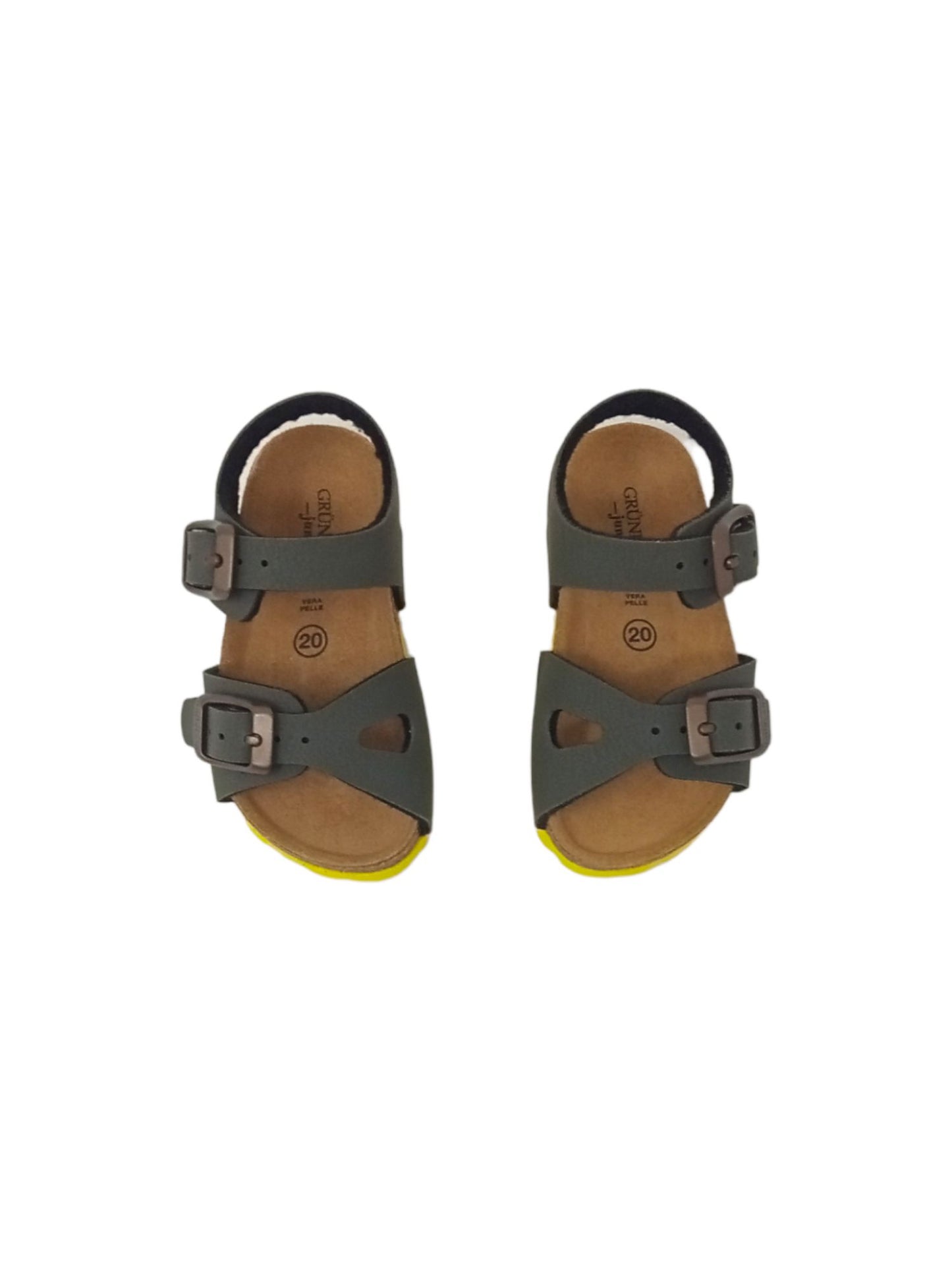 Sandalo GRUNLAND Junior ARIA SB0025-40 OLIVA/GIALLO Bambino