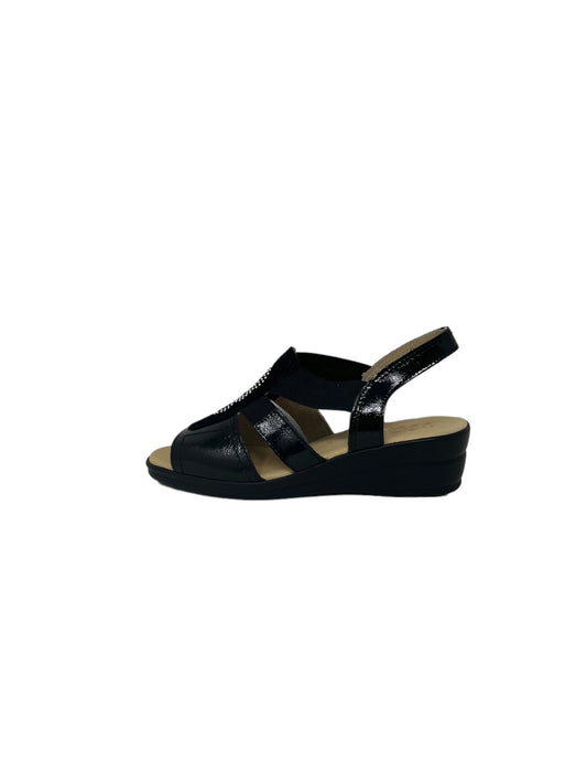 Sandalo linea comoda Stile Di Vita 8380 Nero Donna