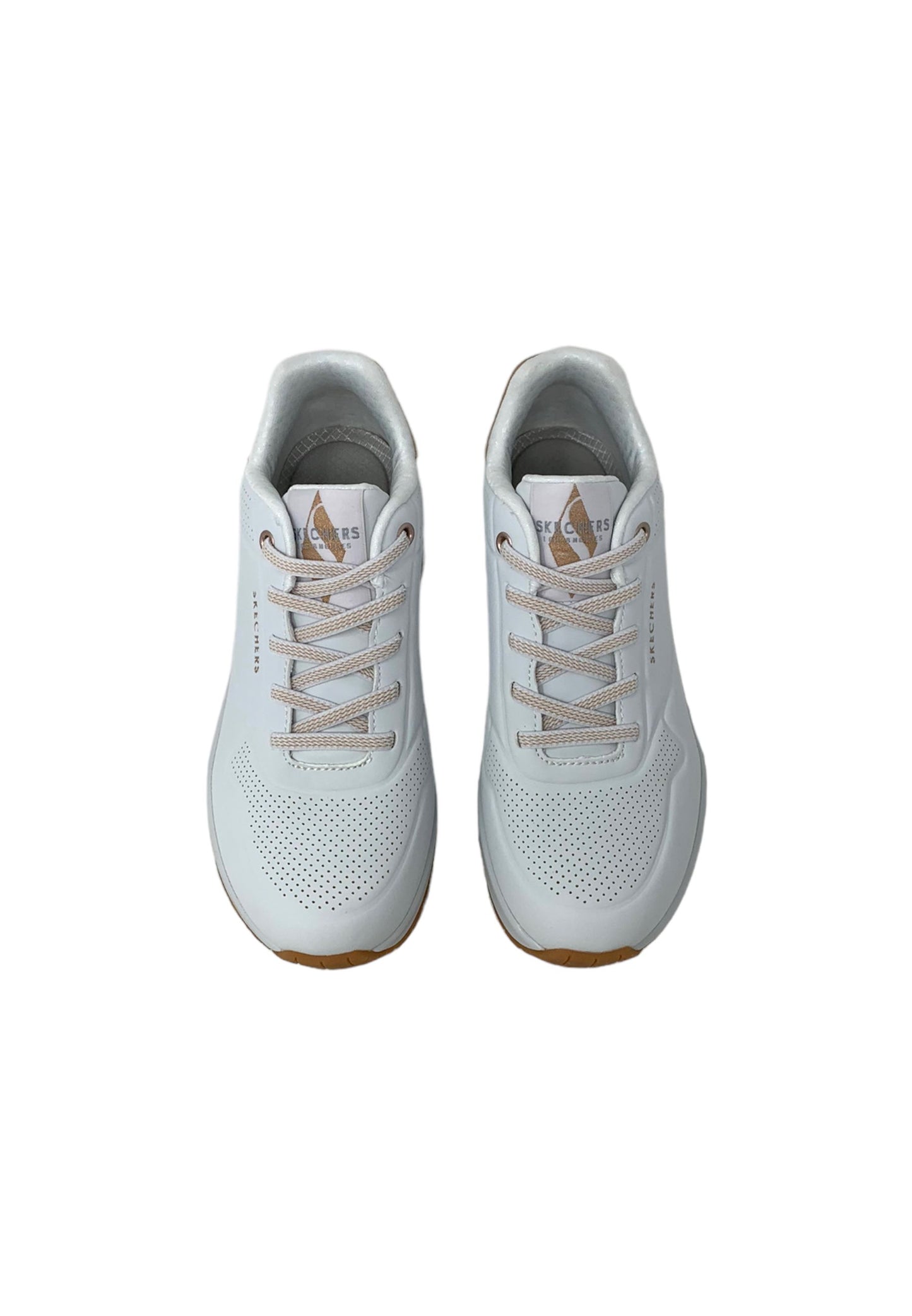 Sneakers SKECHERS Uno - Shimmer away 155196/WHT Donna