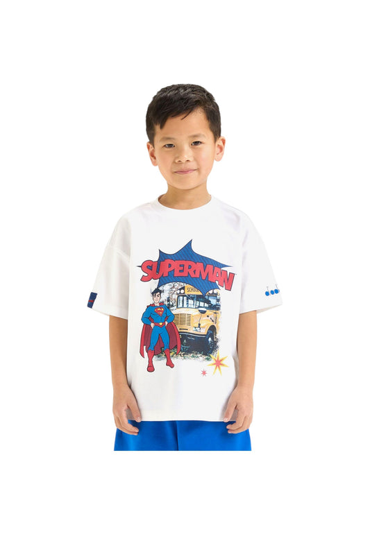 Diadora JU T-shirt ss Superheroes "SUPERMAN" 502.180440 01 C6564 Bambino
